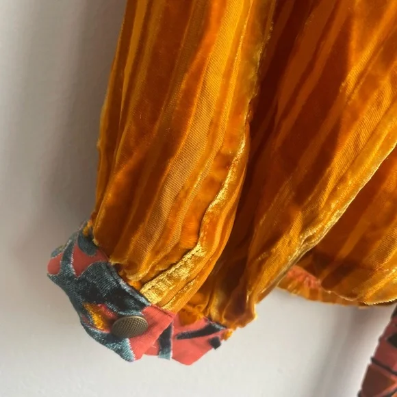 Anthropologie Velvet Patchwork Wrap Top by Moulinette Soeurs - Picture 16 of 16